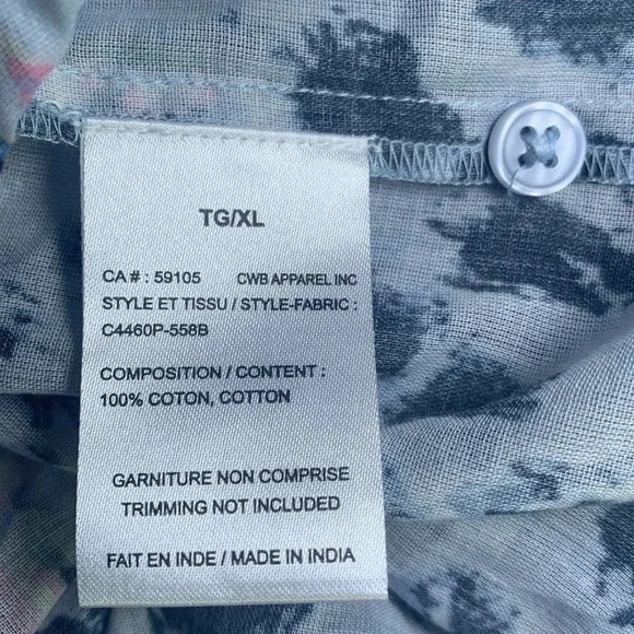 Charlie B cotton animal, print blouse size extra large - Picture 5 of 7